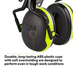 3M 3M™ PELTOR™ X Series Earmuffs, X4P5E, hard hat attached - Image 7