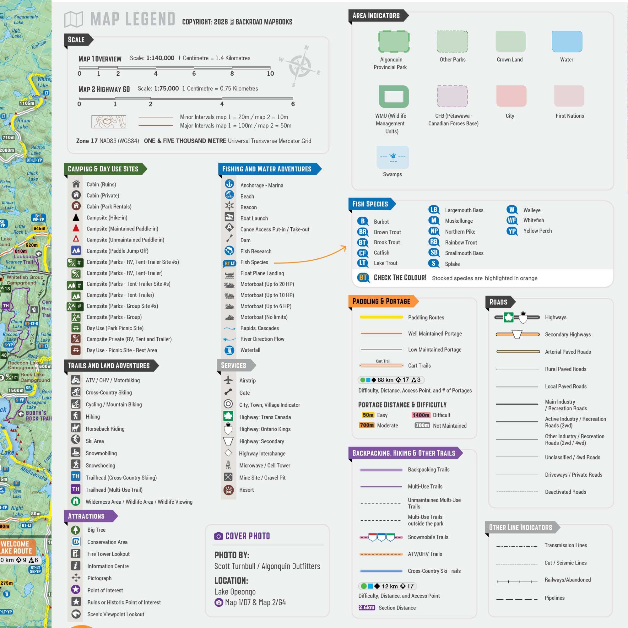 Algonquin Provincial Park Ontario - Recreation Map - Image 6