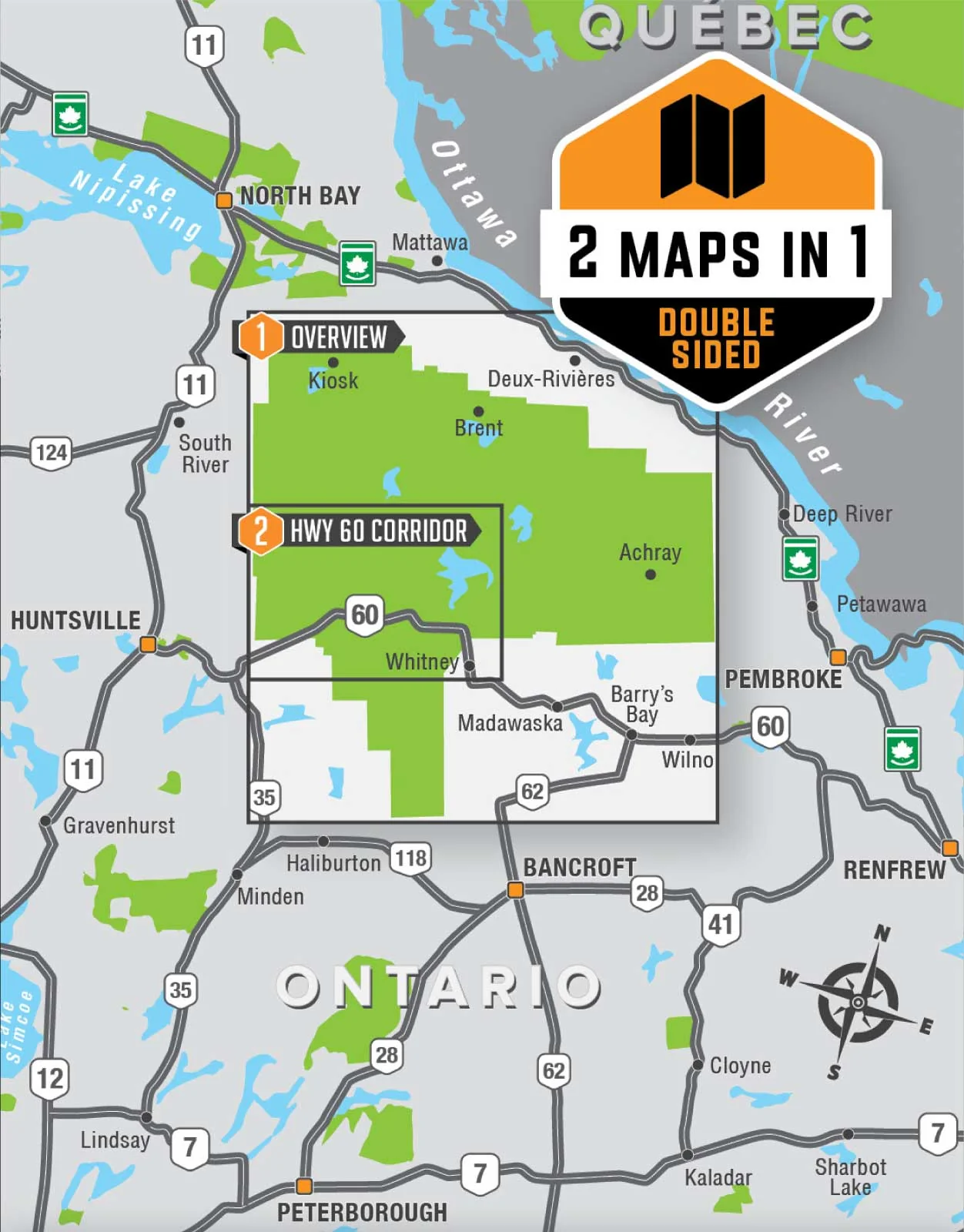 Algonquin Provincial Park Ontario - Recreation Map - Image 7