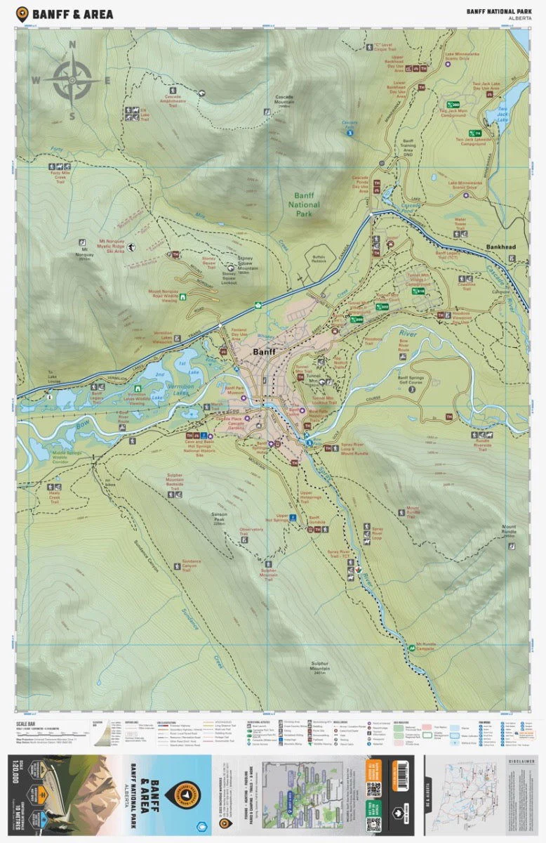 Banff & Area (Banff National Park, Alberta) - Destination Map - Image 2