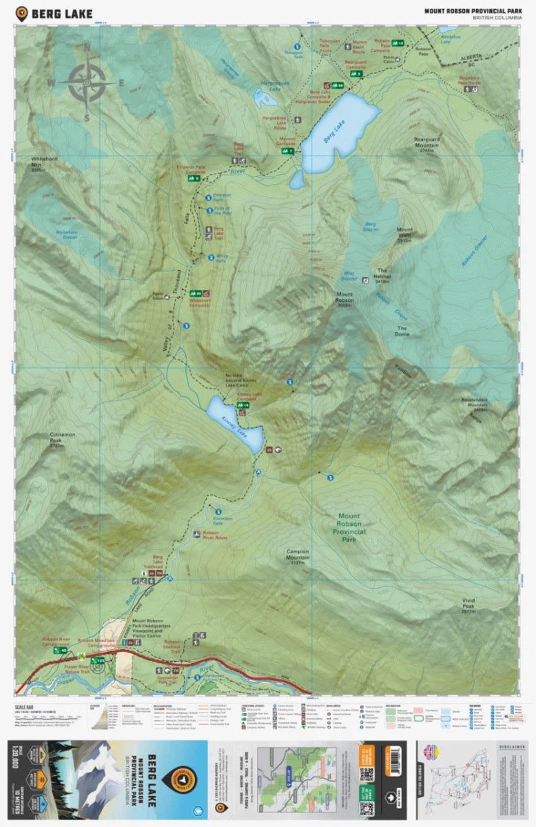 Berg Lake (Mount Robson Provincial Park, BC) - Destination Map - Image 2