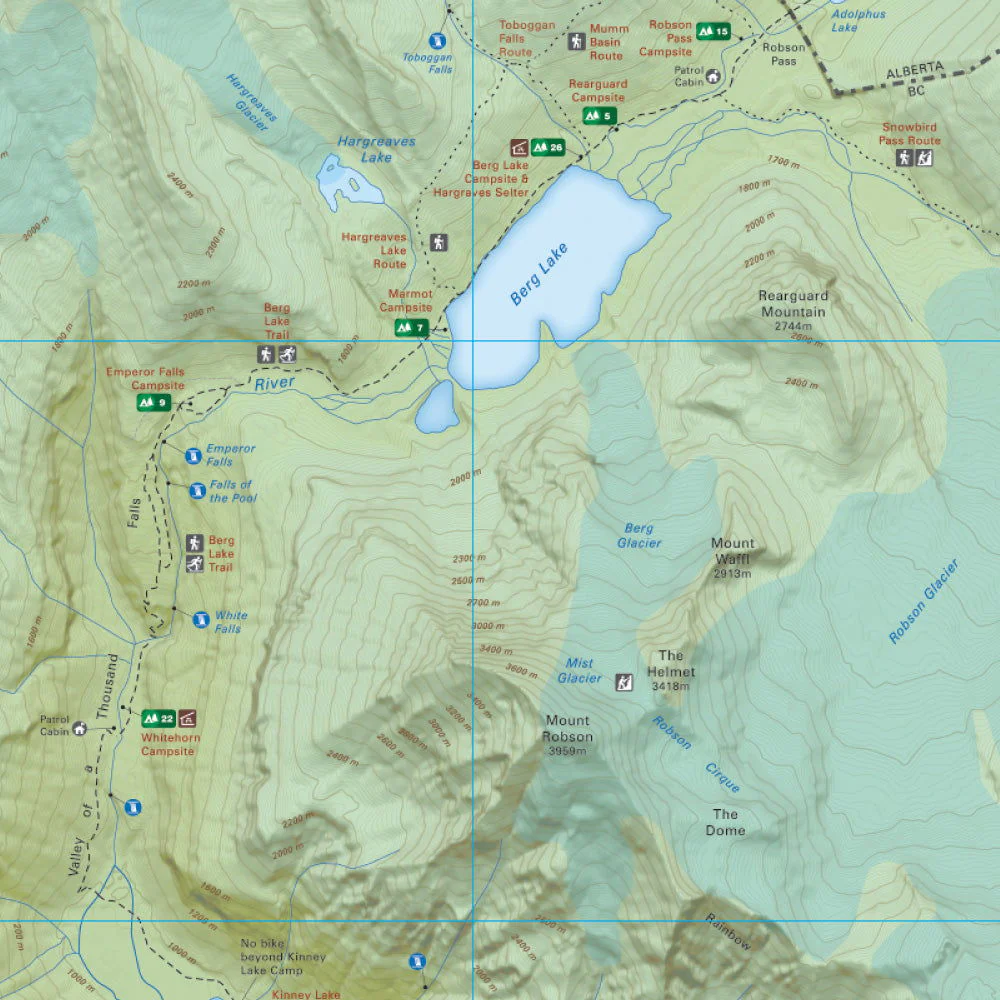 Berg Lake (Mount Robson Provincial Park, BC) - Destination Map - Image 3