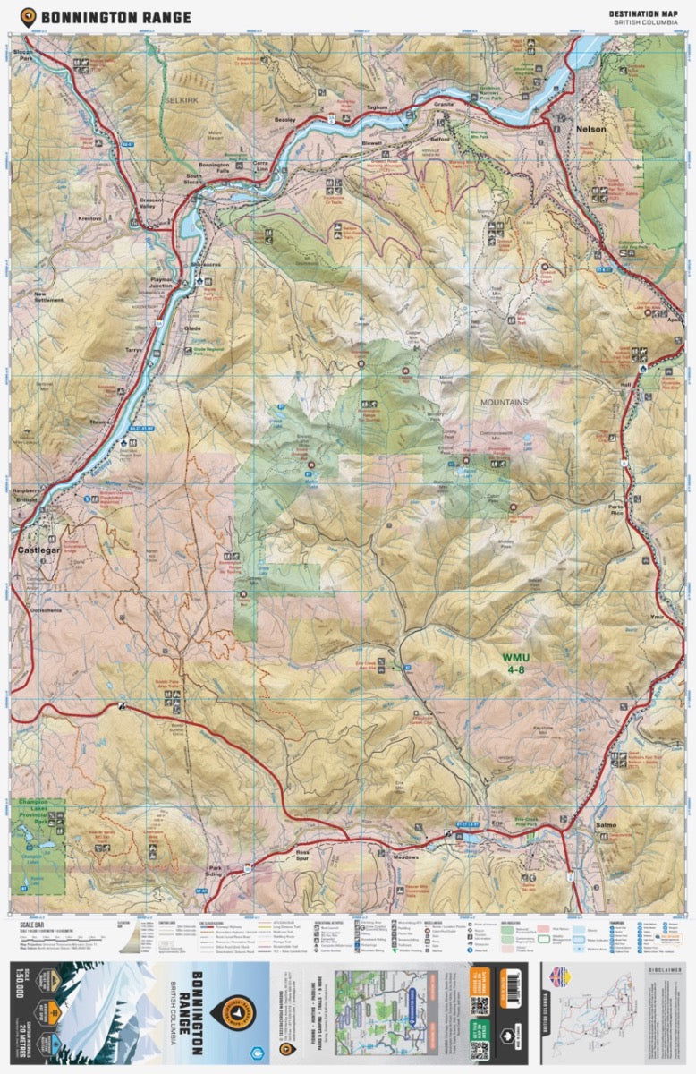 Bonnington Range BC - Destination Map - Image 2