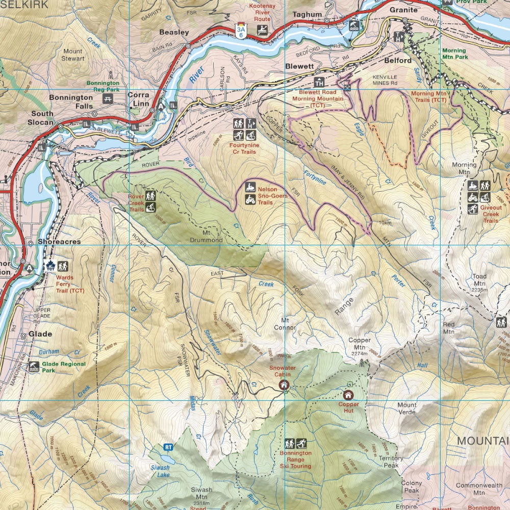 Bonnington Range BC - Destination Map - Image 3