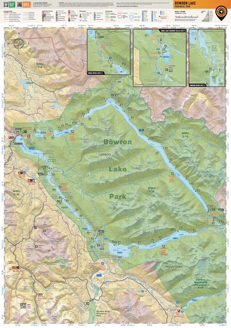 Bowron Lake Provincial Park BC - Destination Map - Image 2