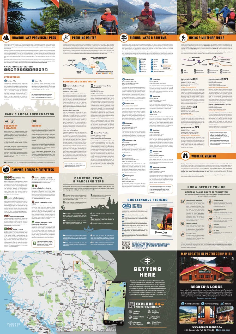 Bowron Lake Provincial Park BC - Destination Map - Image 3