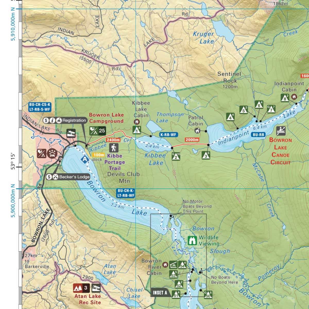 Bowron Lake Provincial Park BC - Destination Map - Image 4