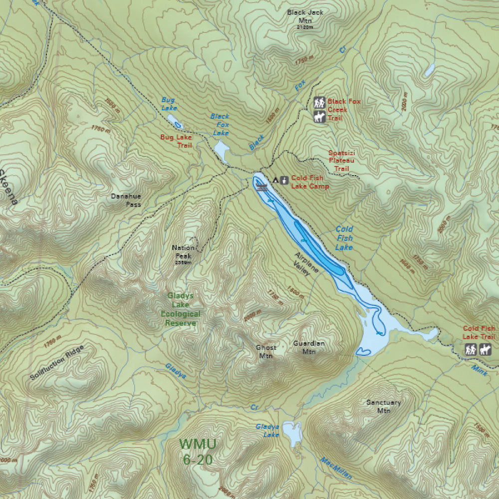 Cold Fish Lake (Spatsizi Plateau Provincial Park, BC) - Destination Map - Image 3