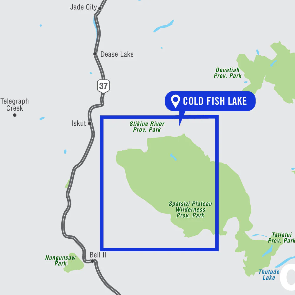 Cold Fish Lake (Spatsizi Plateau Provincial Park, BC) - Destination Map - Image 4