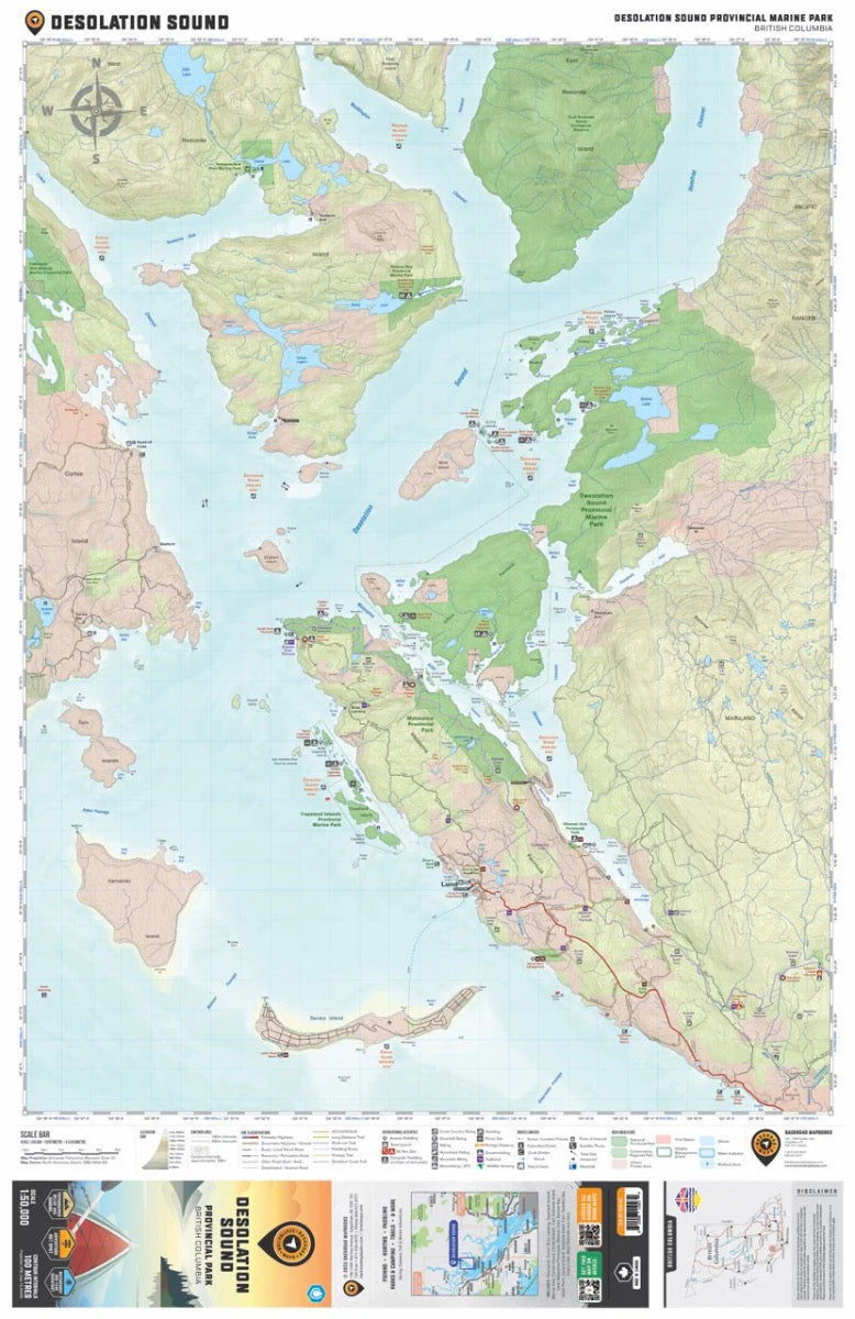 Desolation Sound Provincial Park BC - Destination Map - Image 2