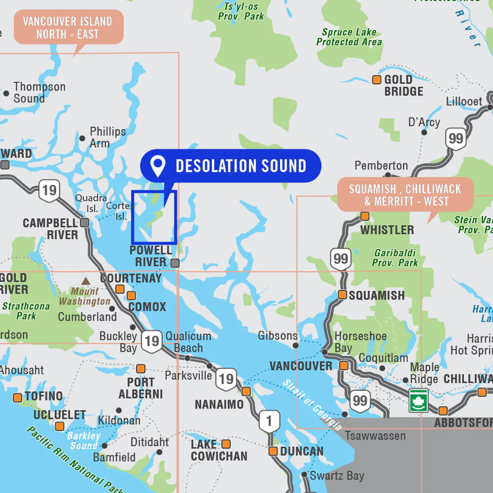 Desolation Sound Provincial Park BC - Destination Map - Image 4