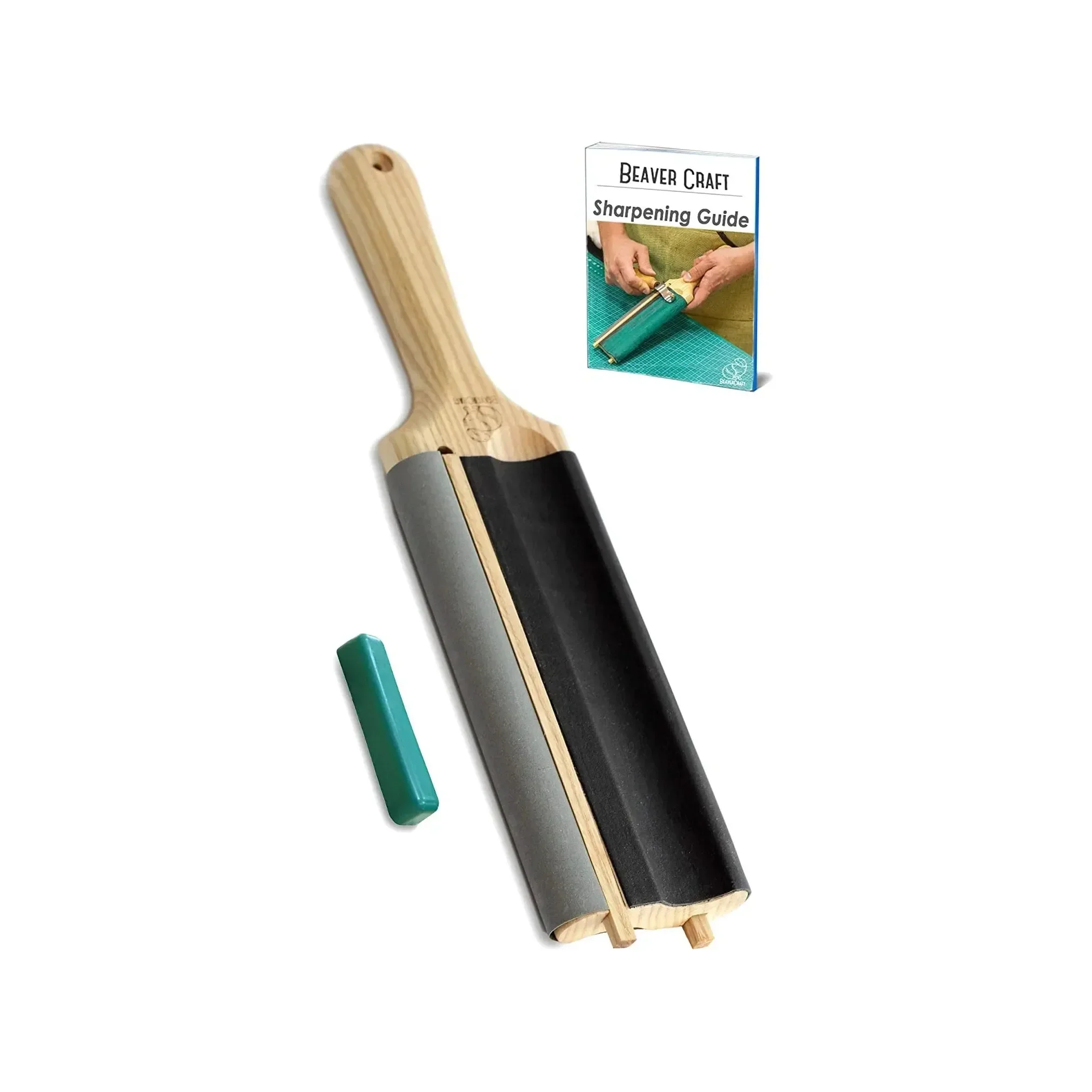 Dual-Sided Leather Paddle Strop for Hook Knives & Gouges