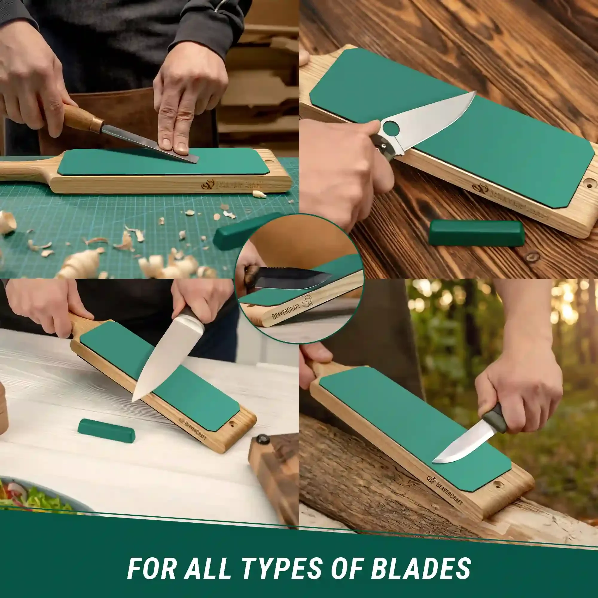 Dual-Sided Leather Paddle Strop & Polishing Compound - Image 3