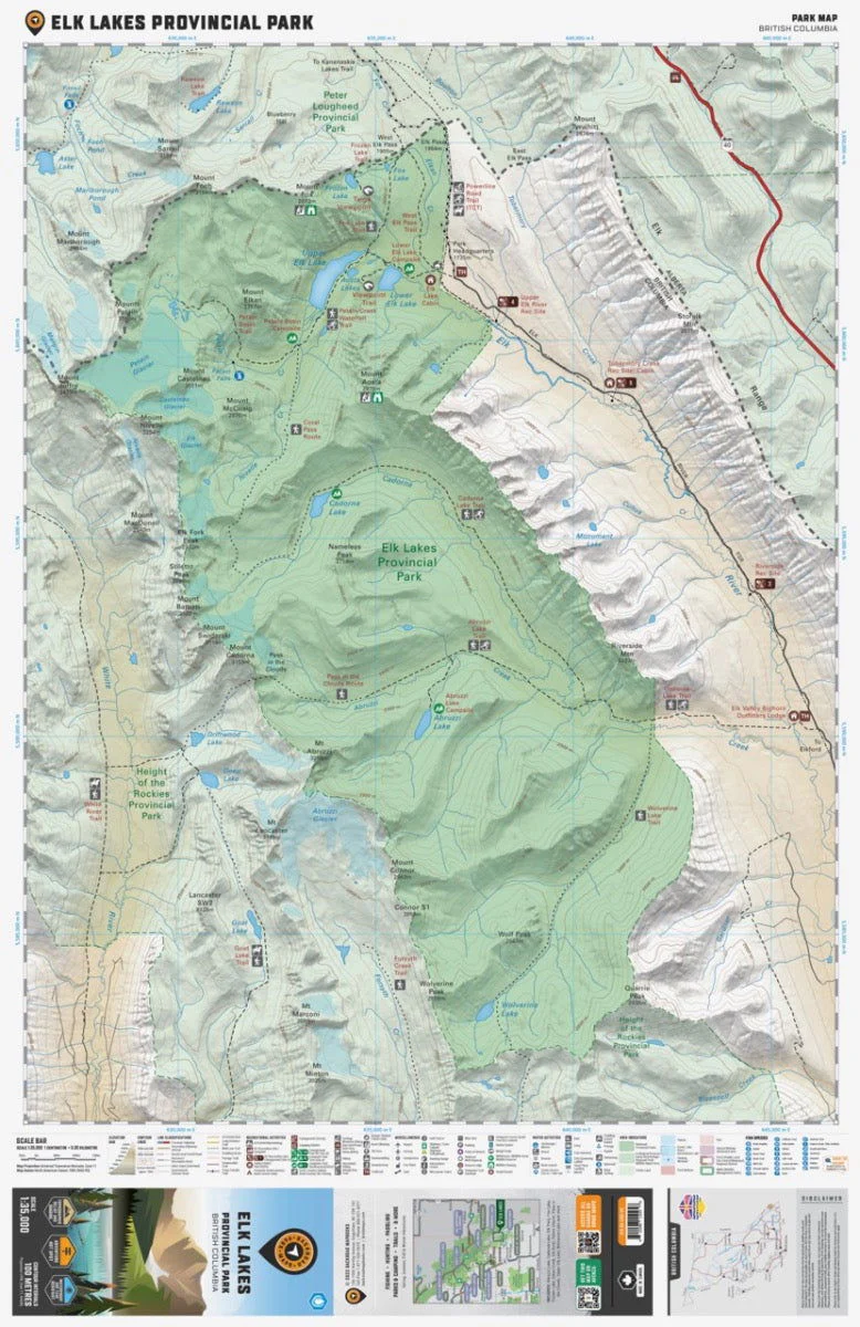 Elk Lakes Provincial Park BC - Park Map - Image 2