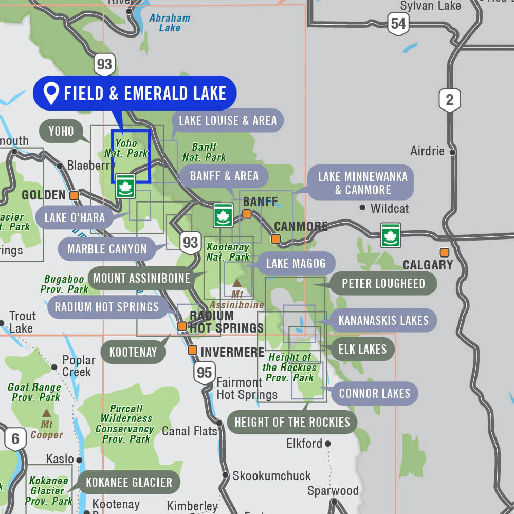 Field & Emerald Lake (Yoho National Park, BC) - Destination Map - Image 4