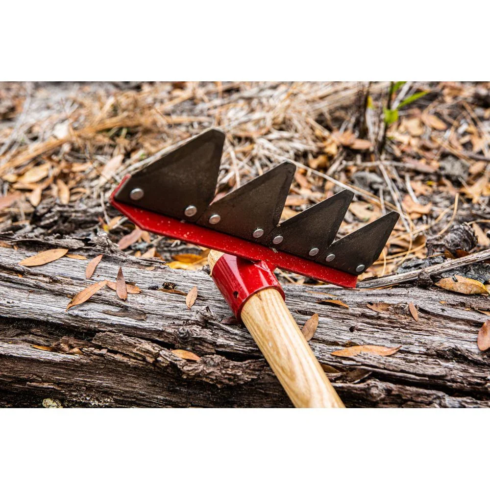 Fire Rake; 52 in. Wooden Handle - Image 2