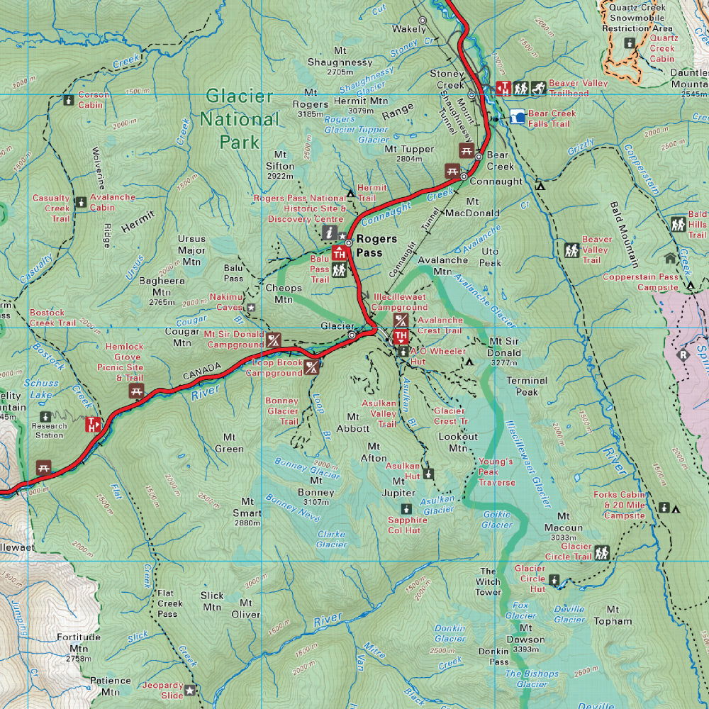 Glacier National Park BC - Park Map - Image 3
