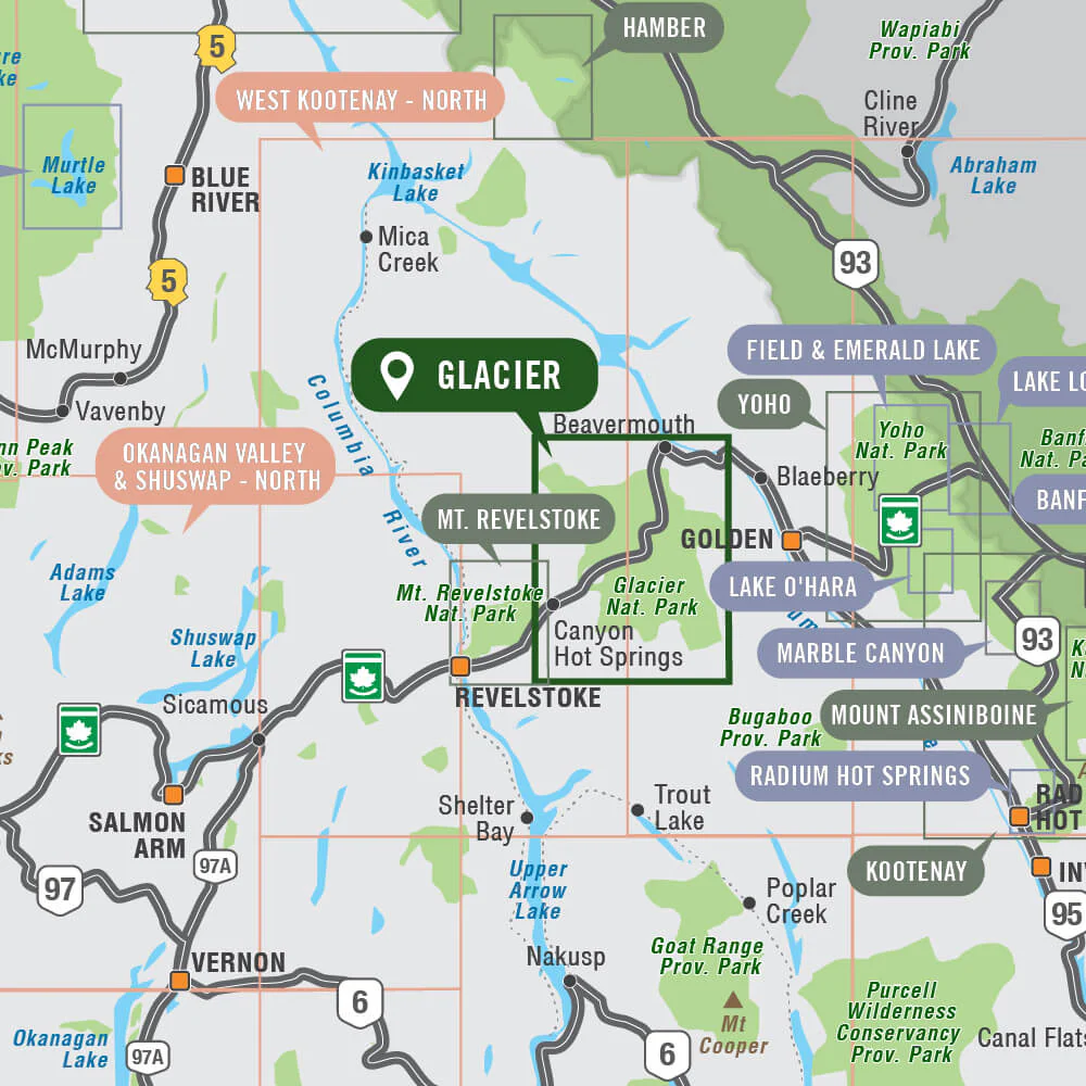 Glacier National Park BC - Park Map - Image 4