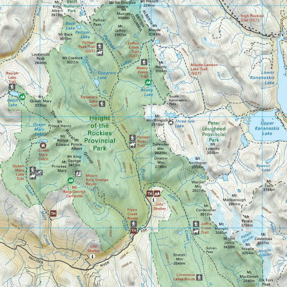 Height of the Rockies Provincial Park BC - Park Map - Image 3