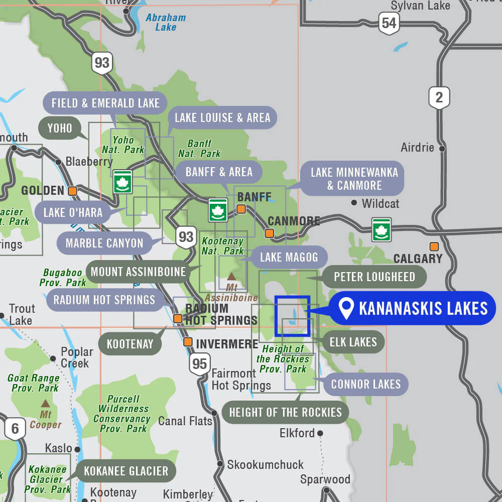 Kananaskis Lakes (Peter Lougheed Provincial Park, Alberta) - Destination Map - Image 4