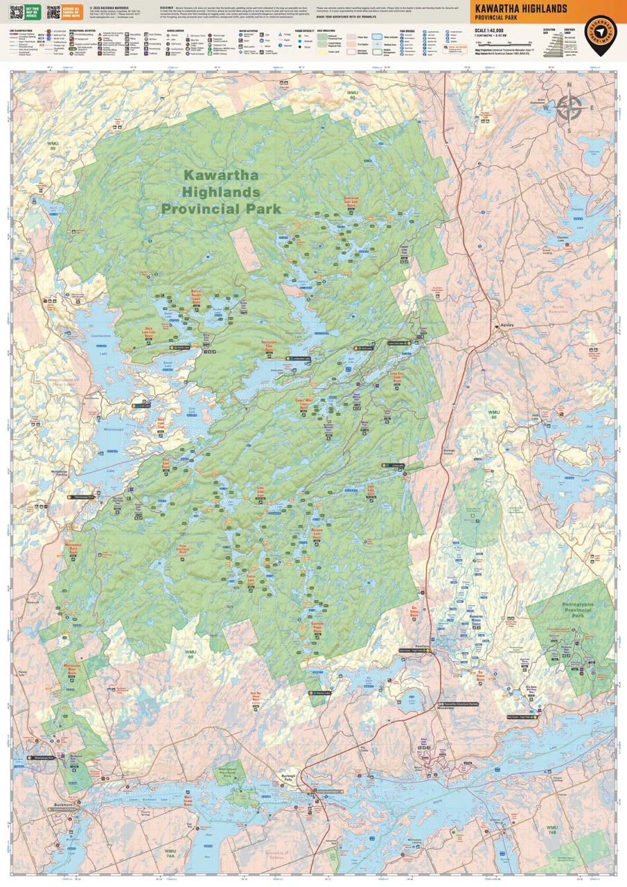 Kawartha Highlands Provincial Park Ontario - Park Map - Image 2
