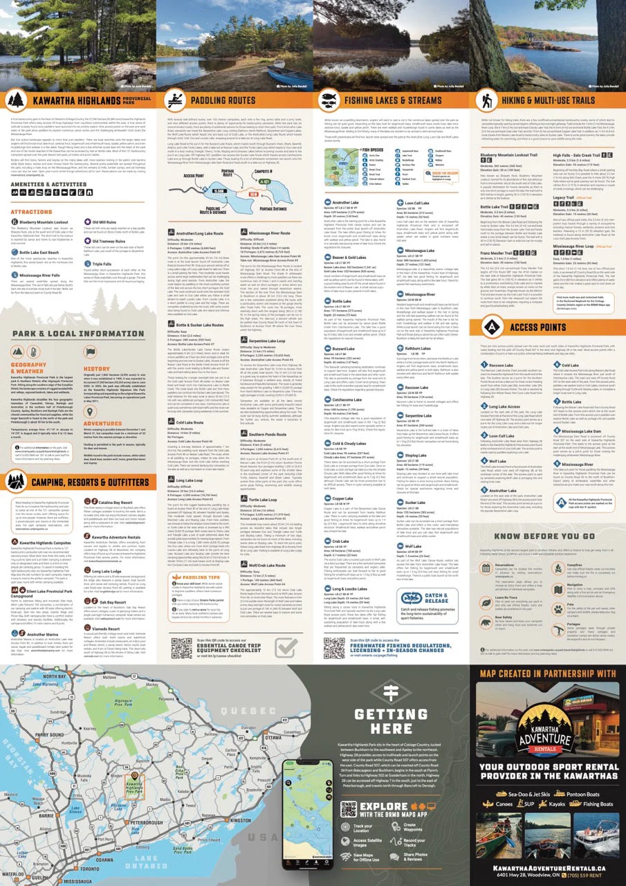 Kawartha Highlands Provincial Park Ontario - Park Map - Image 3