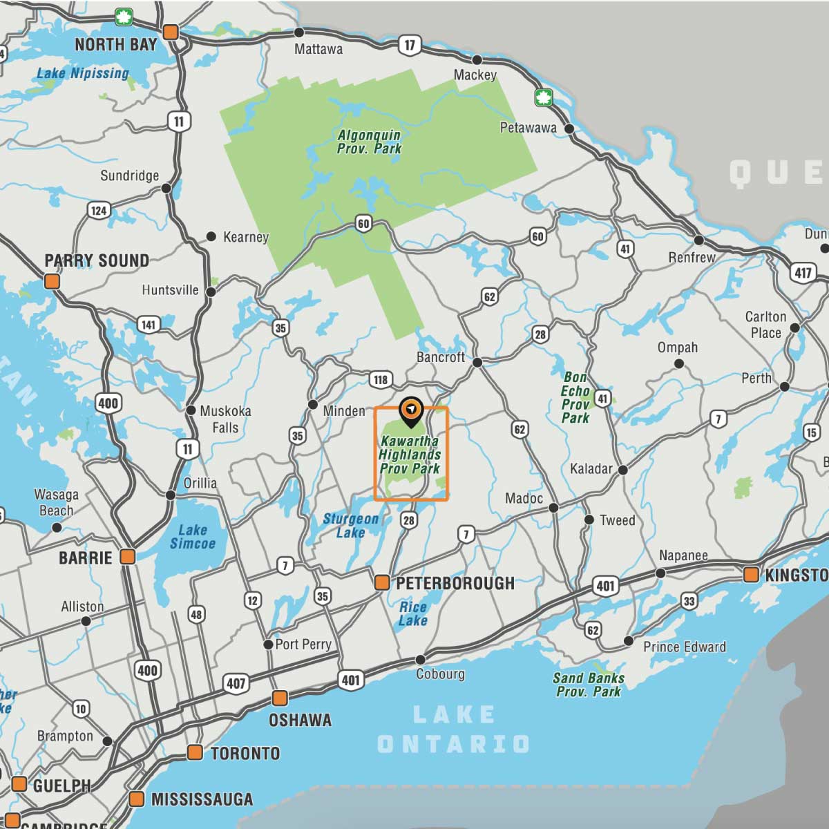Kawartha Highlands Provincial Park Ontario - Park Map - Image 6