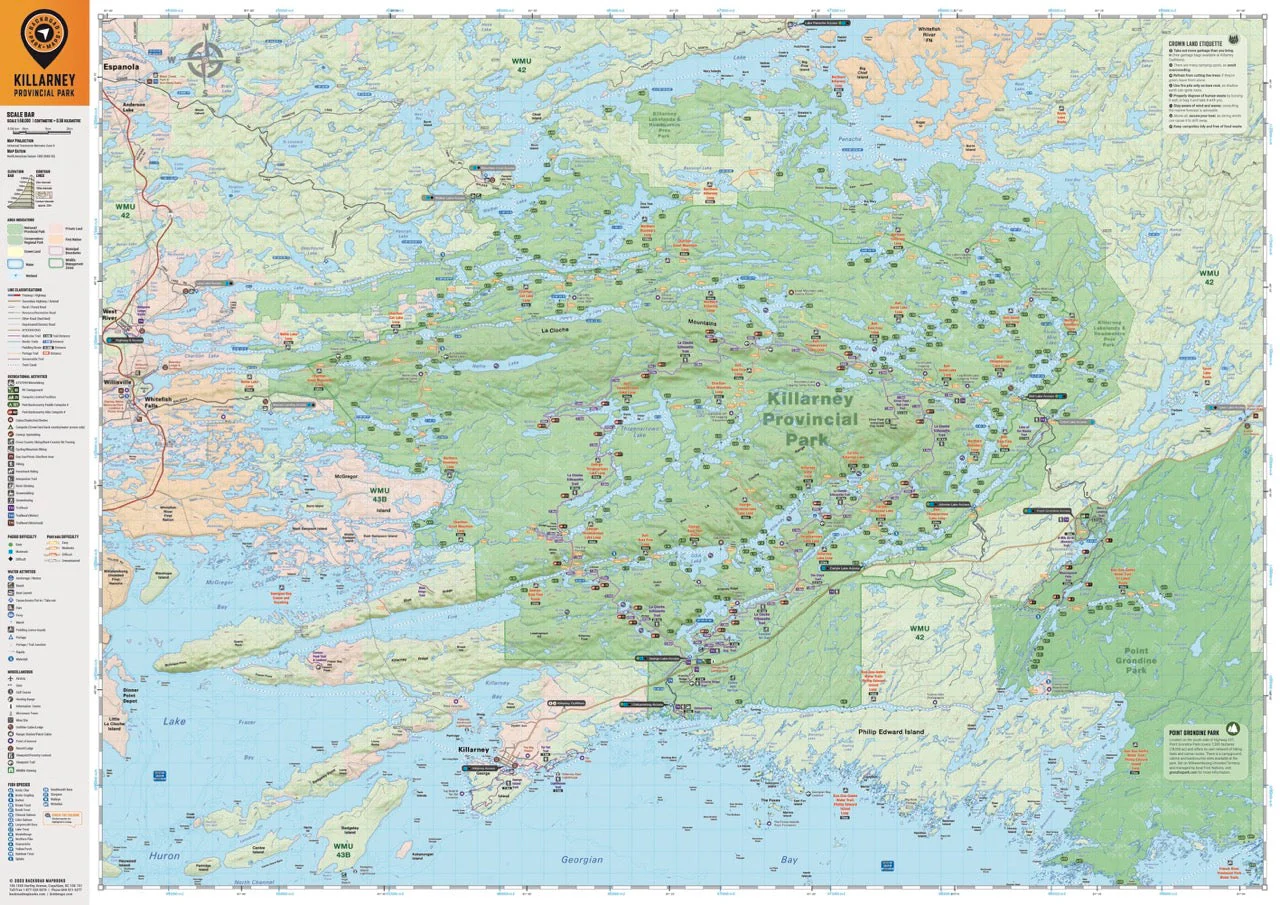Killarney Provincial Park Ontario - Park Map - Image 2