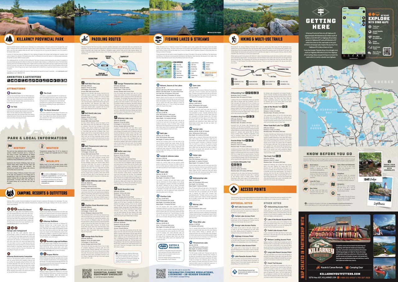 Killarney Provincial Park Ontario - Park Map - Image 3