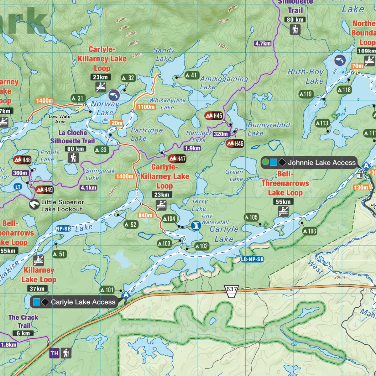 Killarney Provincial Park Ontario - Park Map - Image 4