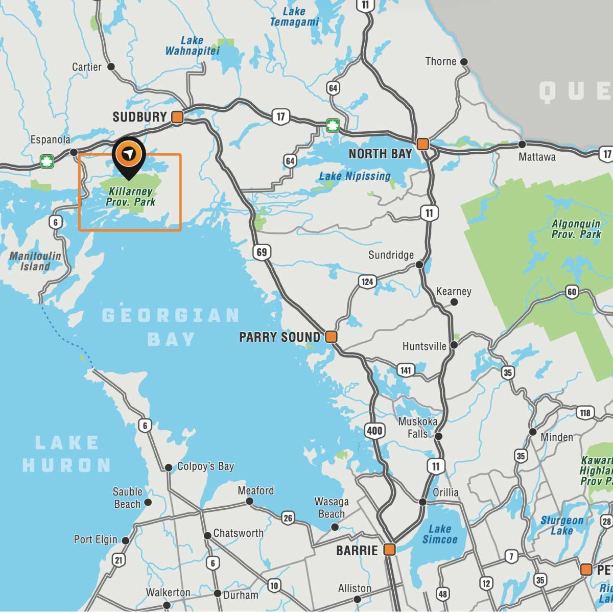 Killarney Provincial Park Ontario - Park Map - Image 6