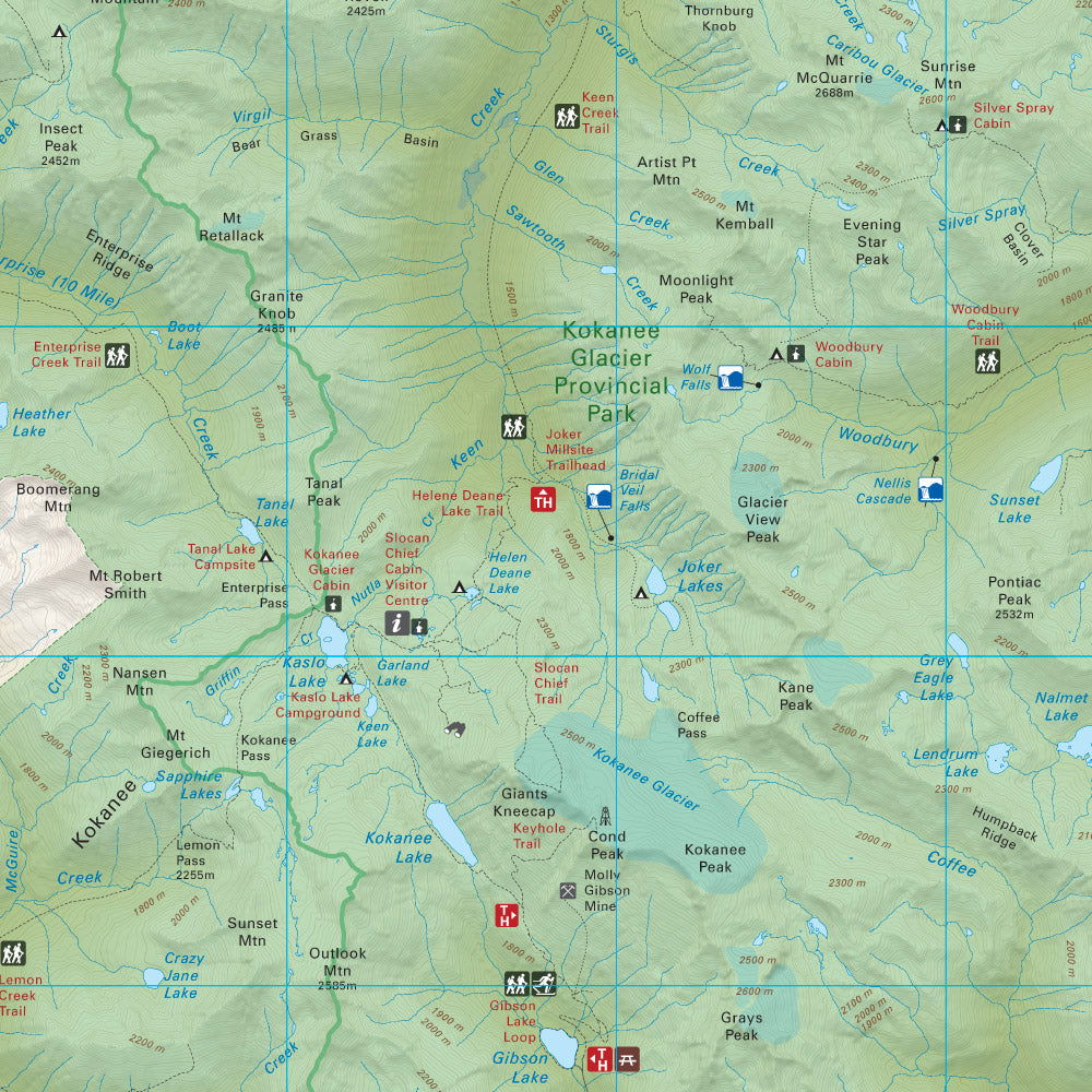 Kokanee Glacier Provincial Park BC - Park Map - Image 3
