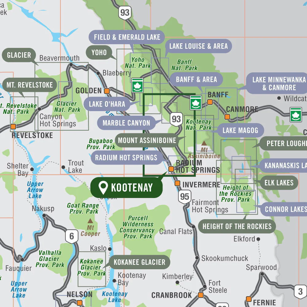 Kootenay National Park BC - Park Map - Image 4