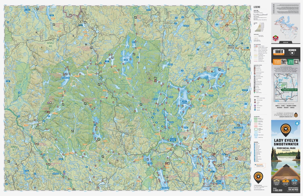 Lady Evelyn Smoothwater Provincial Park Ontario - Park Map - Image 2