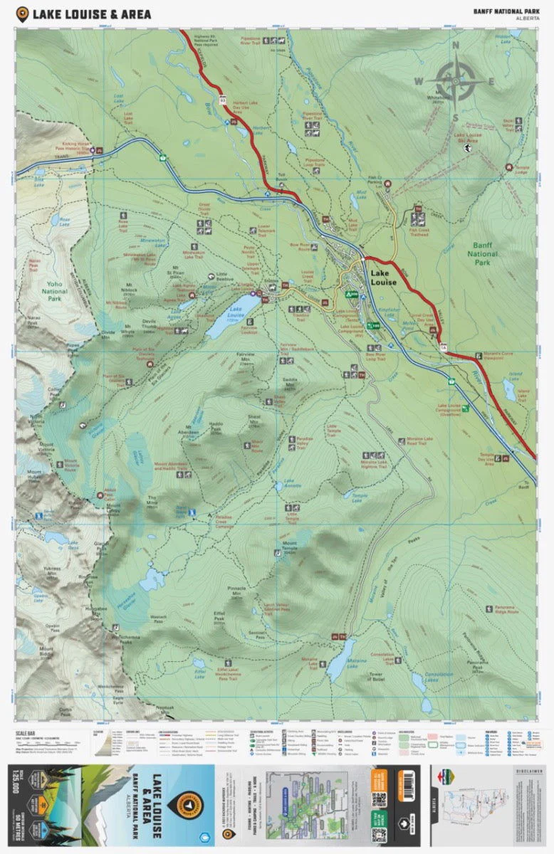 Lake Louise & Area (Banff National Park, Alberta) - Destination Map - Image 2