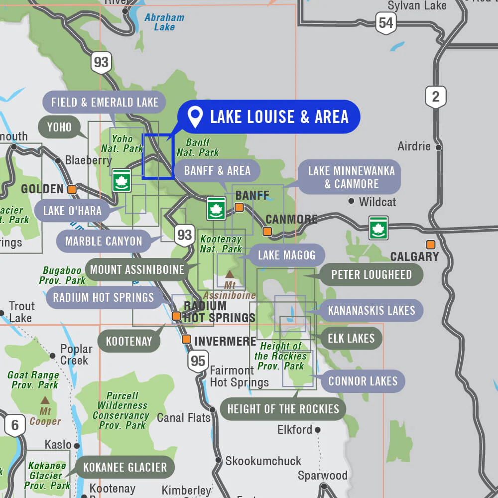 Lake Louise & Area (Banff National Park, Alberta) - Destination Map - Image 4