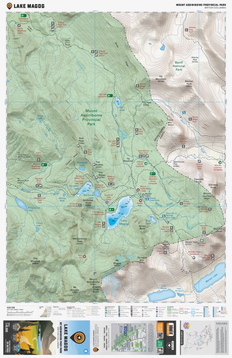 Lake Magog (Mount Assiniboine Provincial Park, BC) - Destination Map - Image 2
