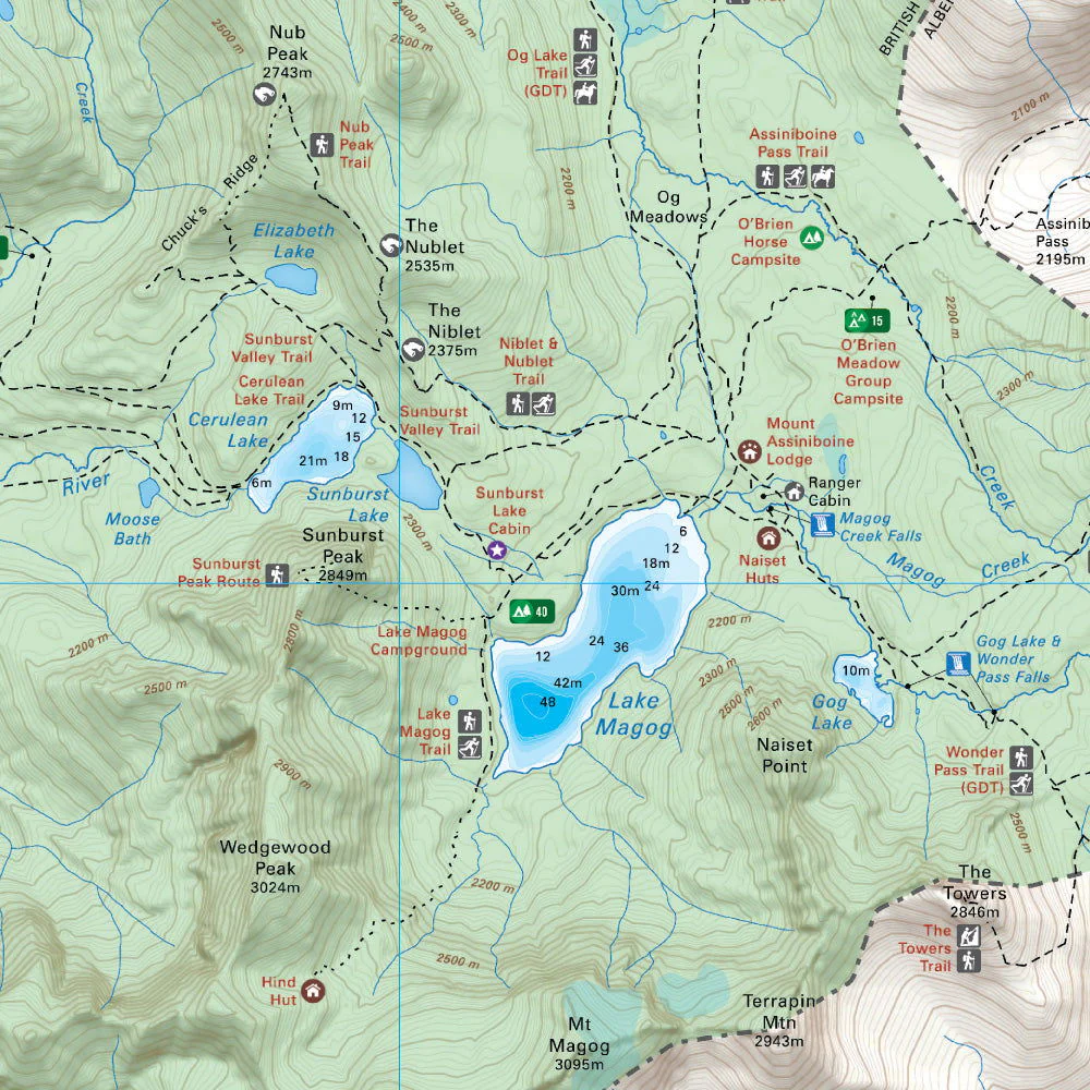 Lake Magog (Mount Assiniboine Provincial Park, BC) - Destination Map - Image 3