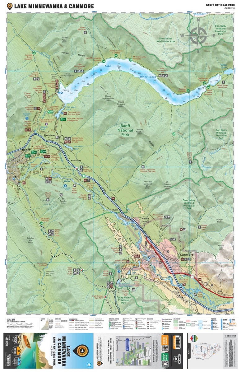 Lake Minnewanka & Canmore (Banff National Park Alberta) - Destination Map - Image 2