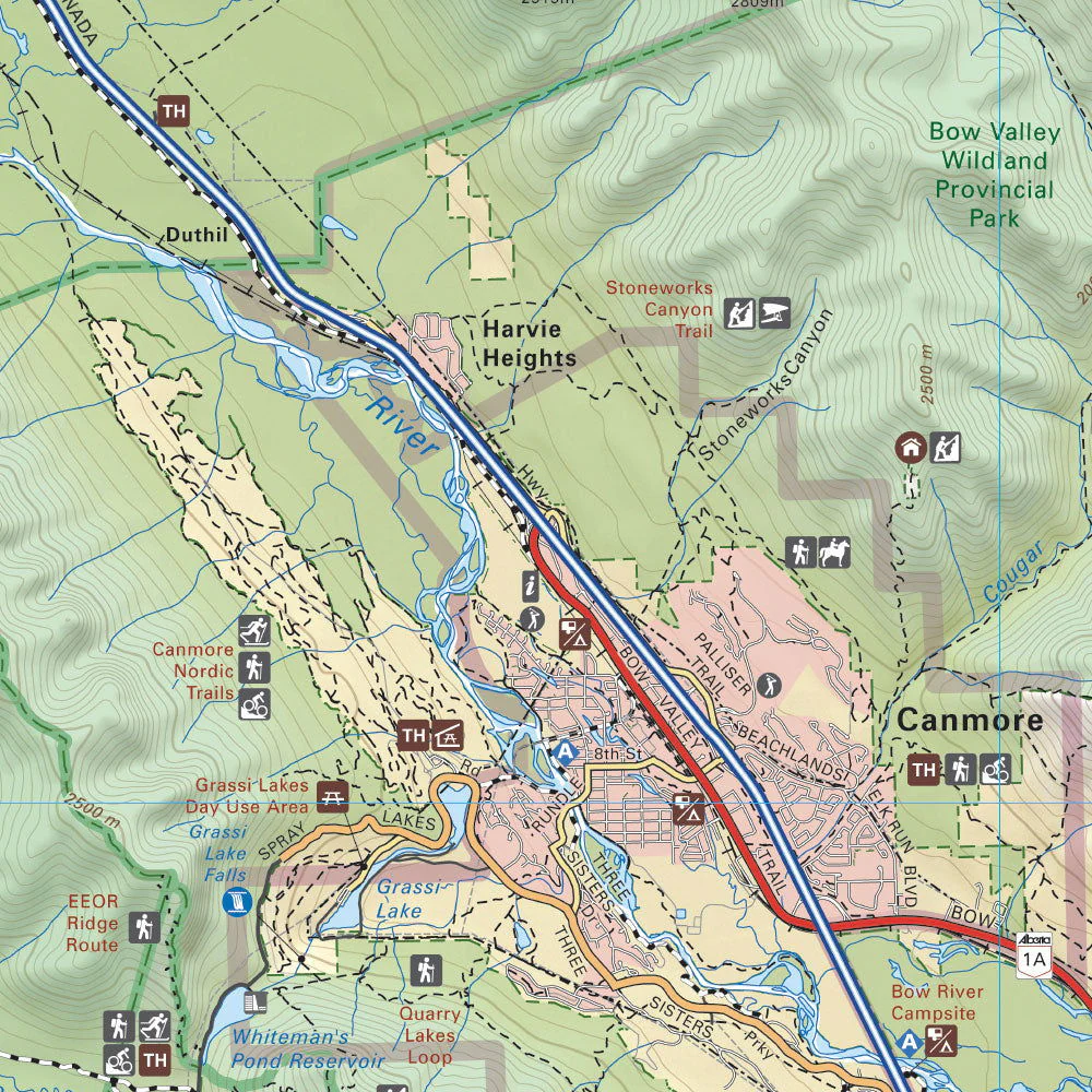 Lake Minnewanka & Canmore (Banff National Park Alberta) - Destination Map - Image 3