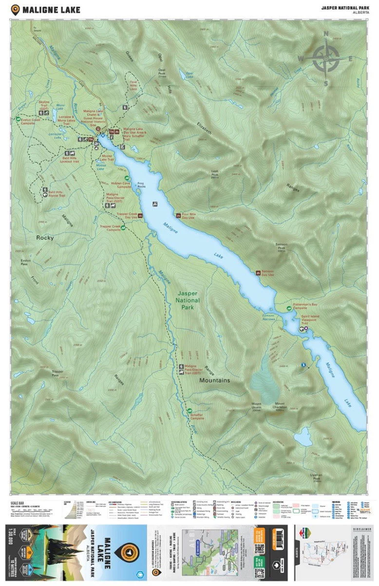 Maligne Lake (Jasper National Park, Alberta) - Destination Map - Image 2