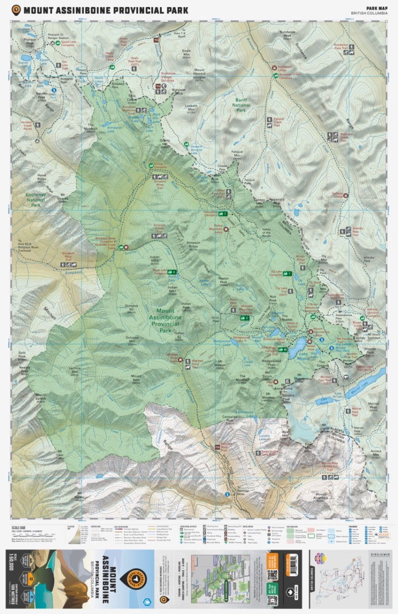 Mount Assiniboine Provincial Park BC - Park Map - Image 2