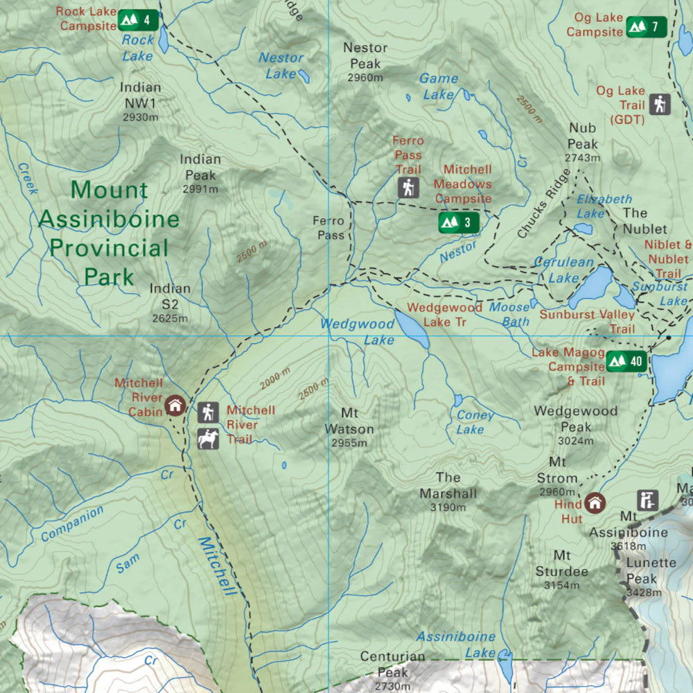 Mount Assiniboine Provincial Park BC - Park Map - Image 3