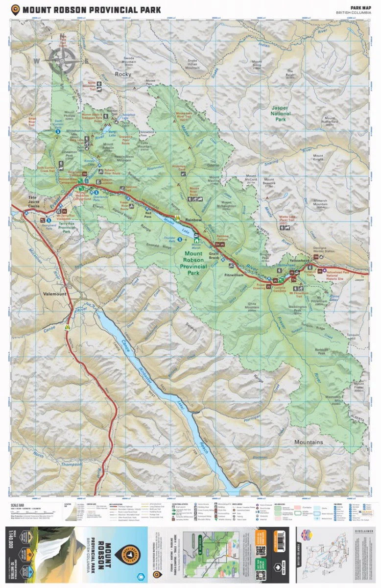 Mount Robson Provincial Map BC - Park Map - Image 2