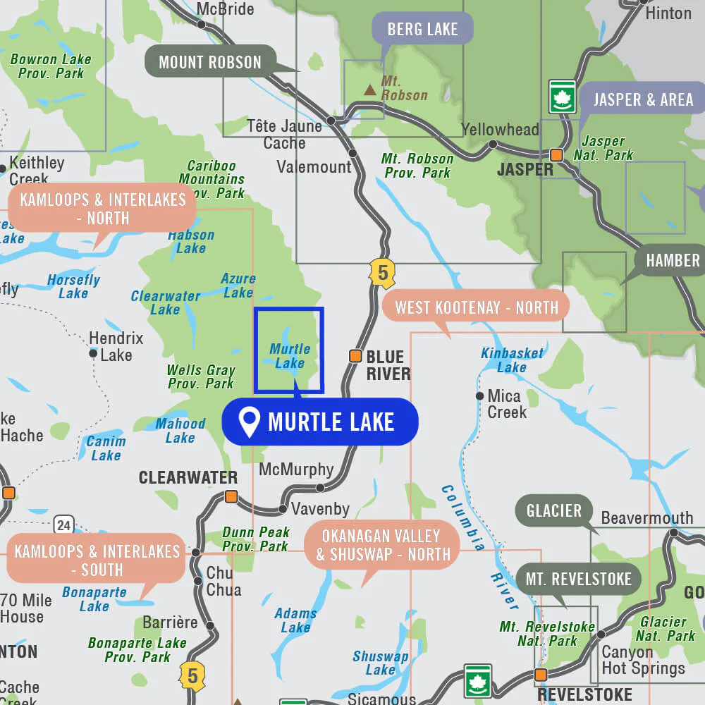 Murtle Lake (Wells Gray Provincial Park, BC) - Destination Map - Image 4