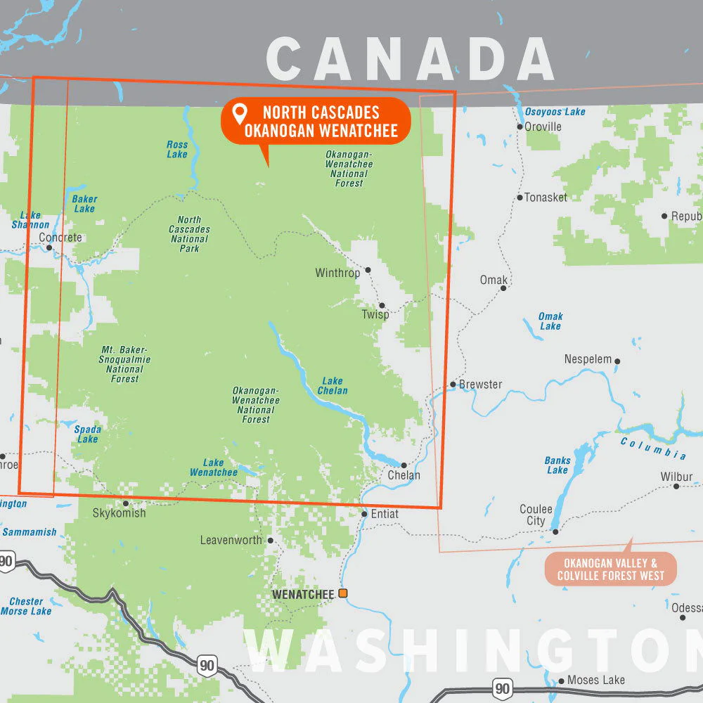 North Cascades, Okanogan Wenatchee, Washington State - Destination Map - Image 4
