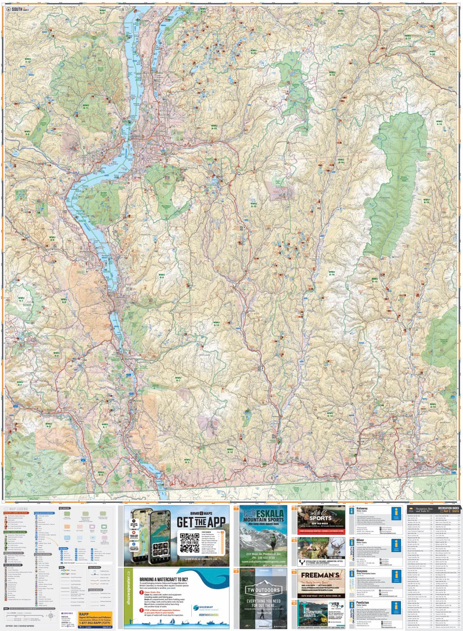 Okanagan Valley & Shuswap BC - Recreation Map - Image 3