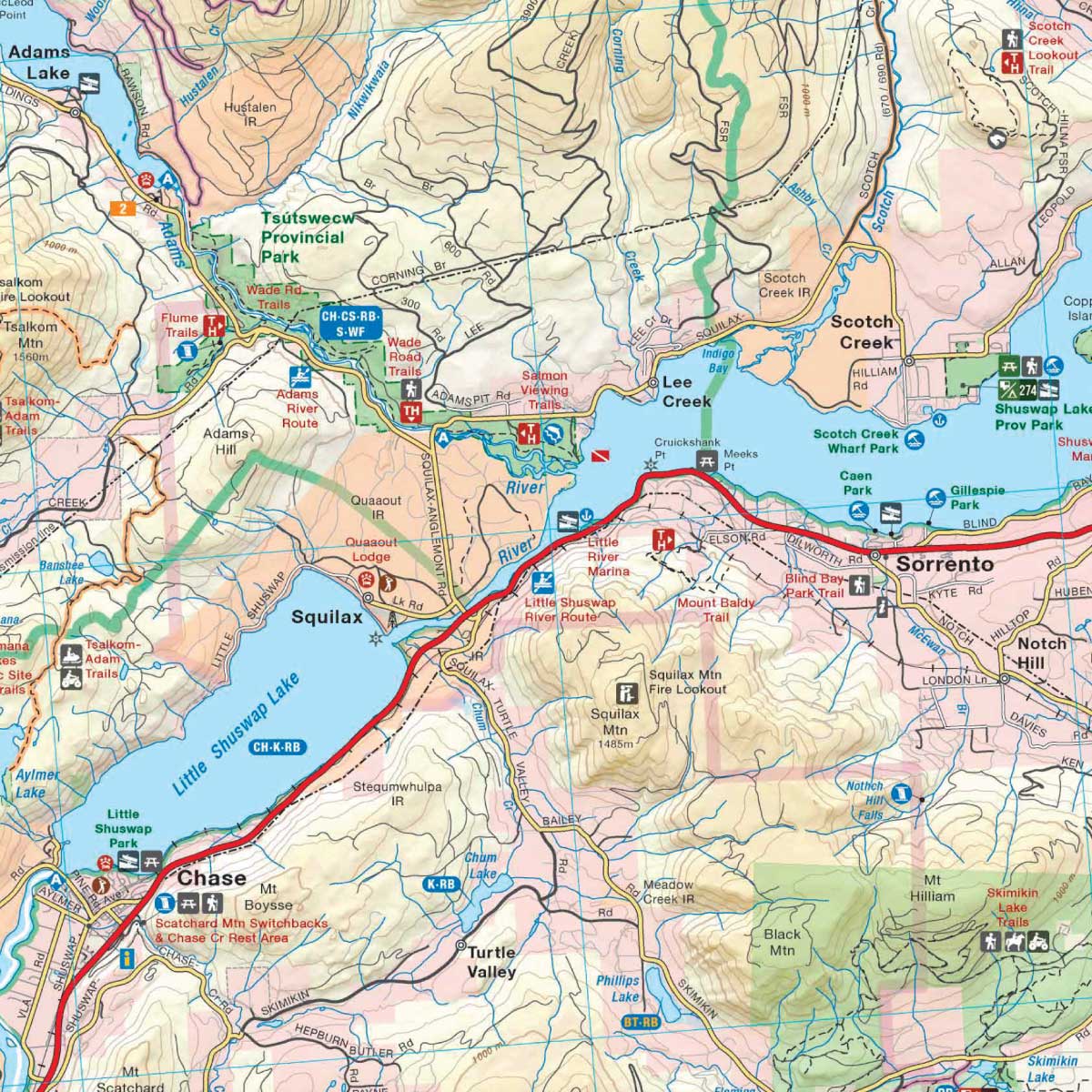 Okanagan Valley & Shuswap BC - Recreation Map - Image 4