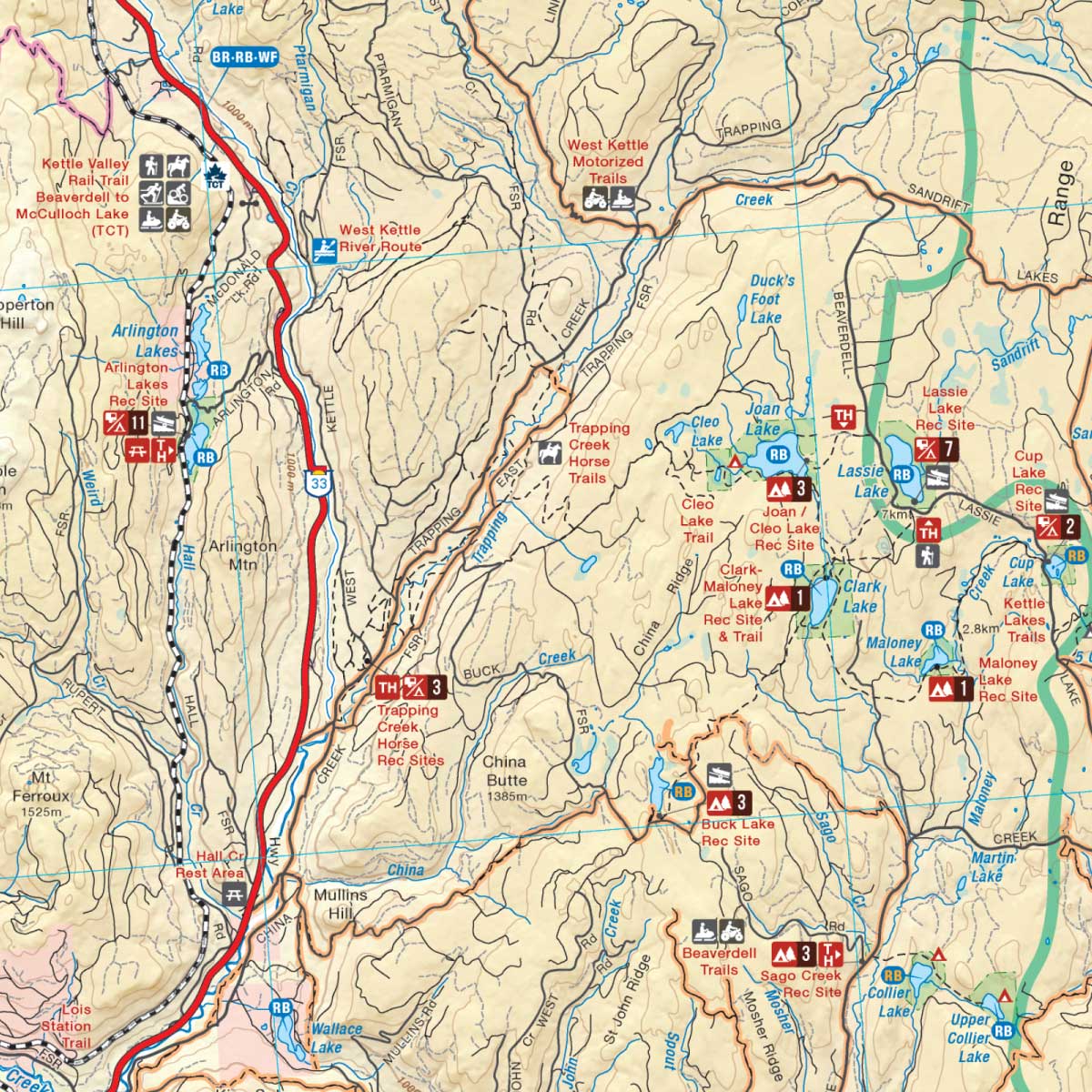 Okanagan Valley & Shuswap BC - Recreation Map - Image 5