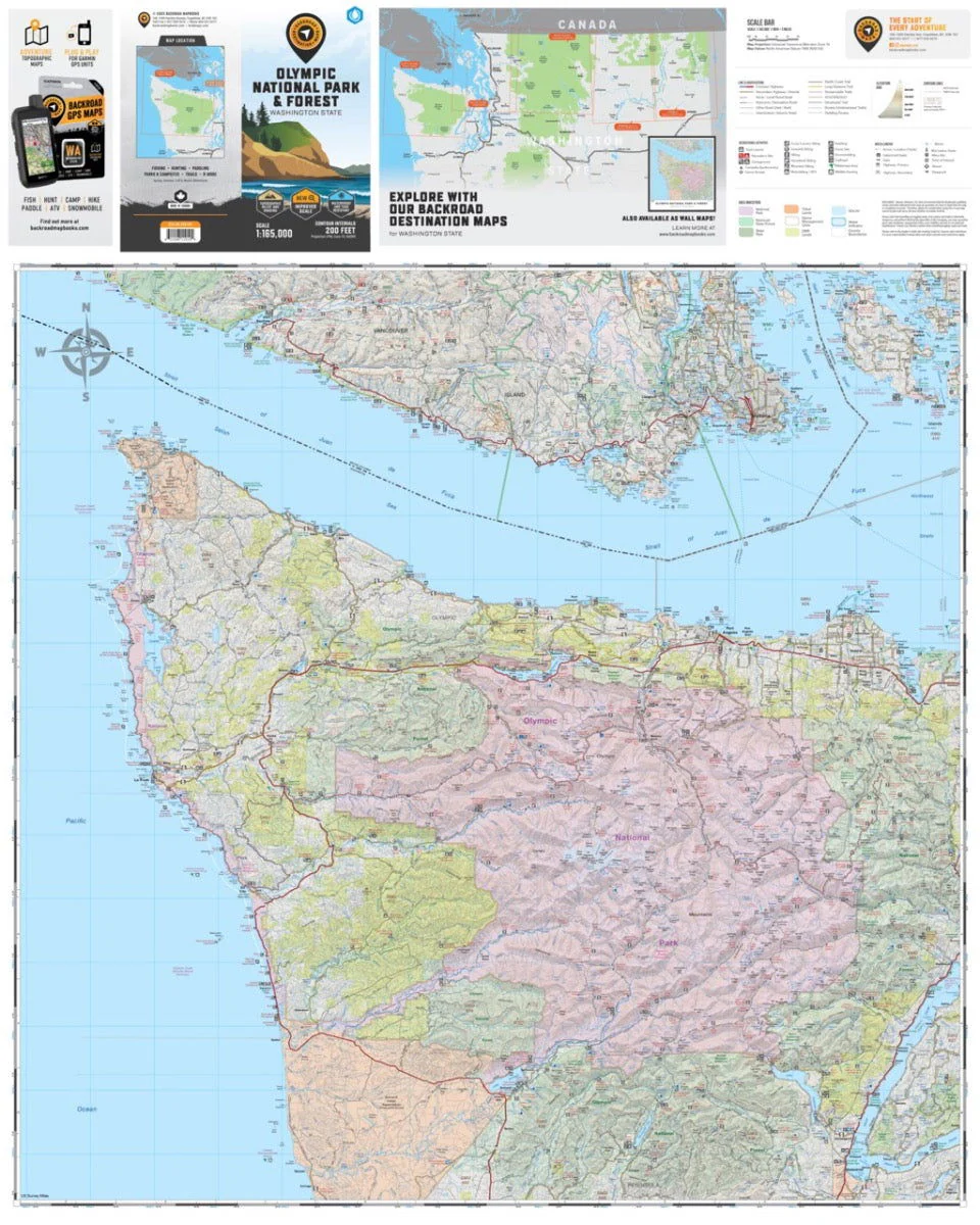 Olympic National Park & Forest, Washington State - Destination Map - Image 2